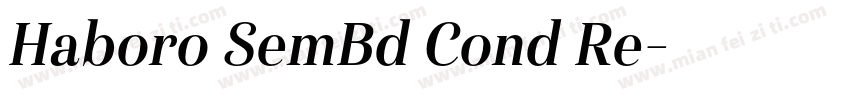 Haboro SemBd Cond Re字体转换